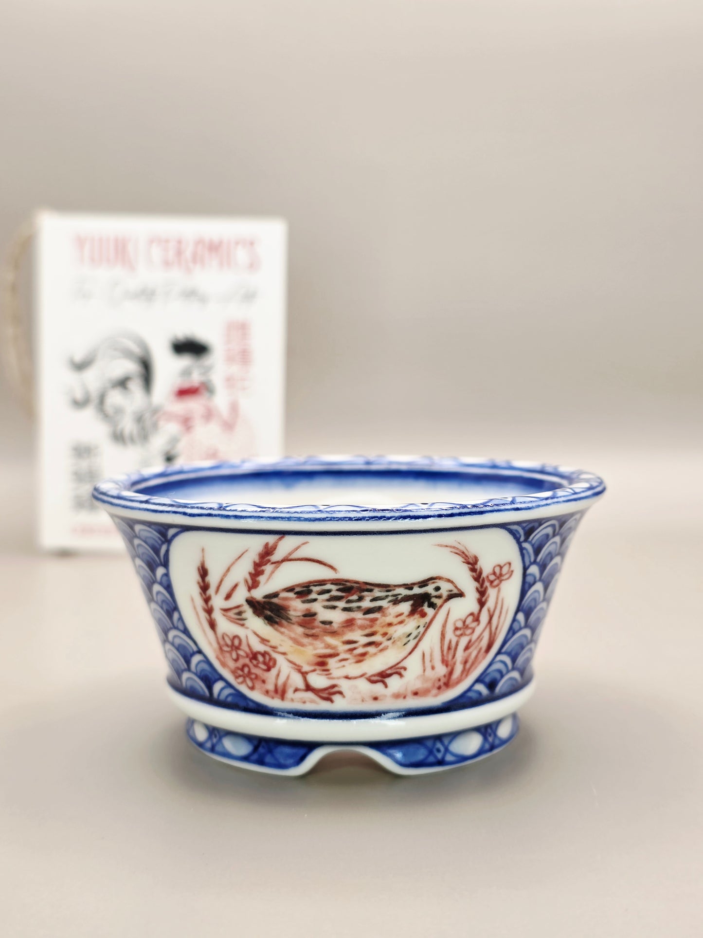Handmade Ceramic Bonsai Pot - "Animals #6" pot #41/2025 by Yuuki Ceramics