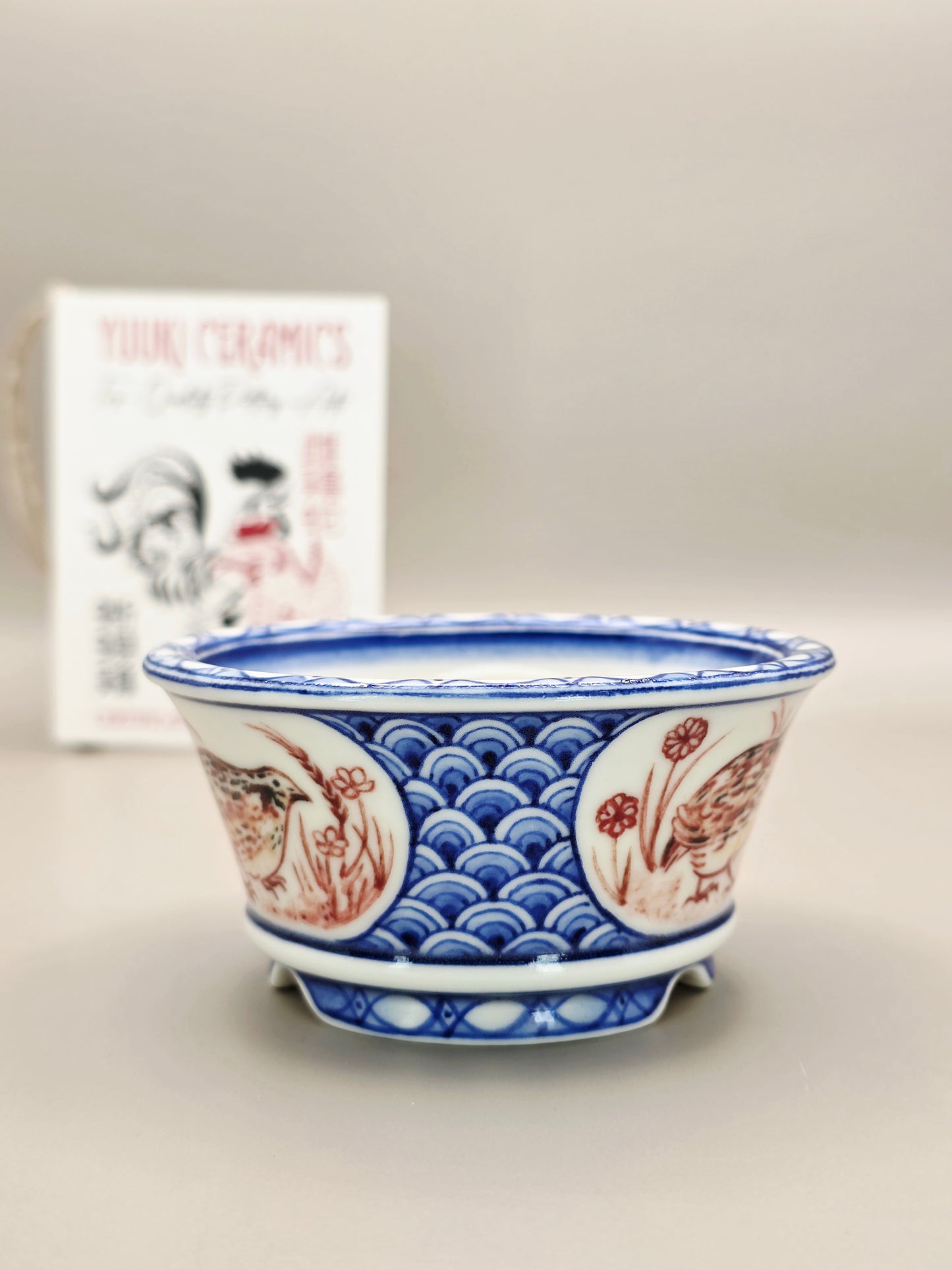 Handmade Ceramic Bonsai Pot - "Animals #6" pot #41/2025 by Yuuki Ceramics