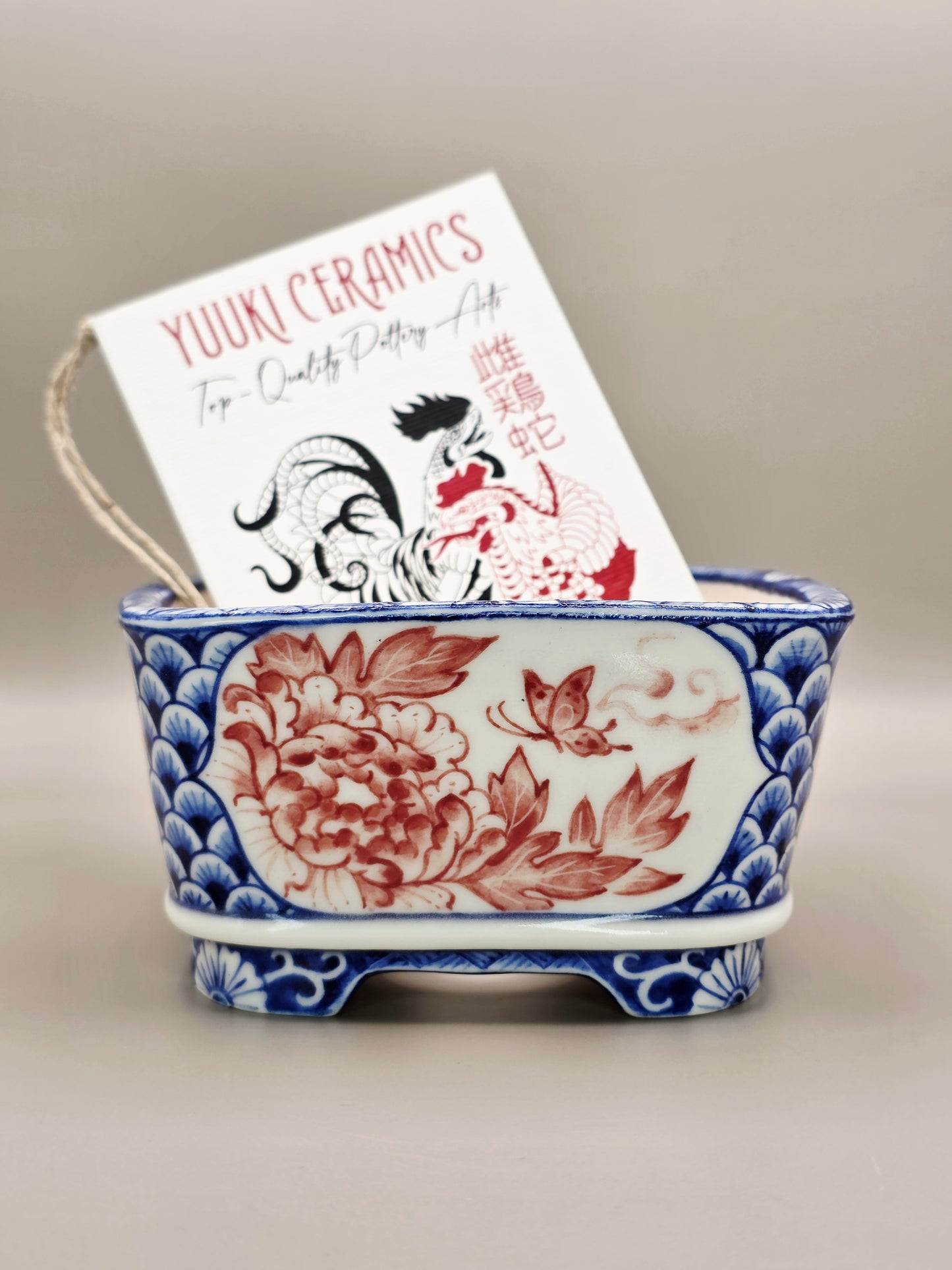 Handmade Ceramic Bonsai Pot - "Phoenix #1" pot #42/2025 by Yuuki Ceramics