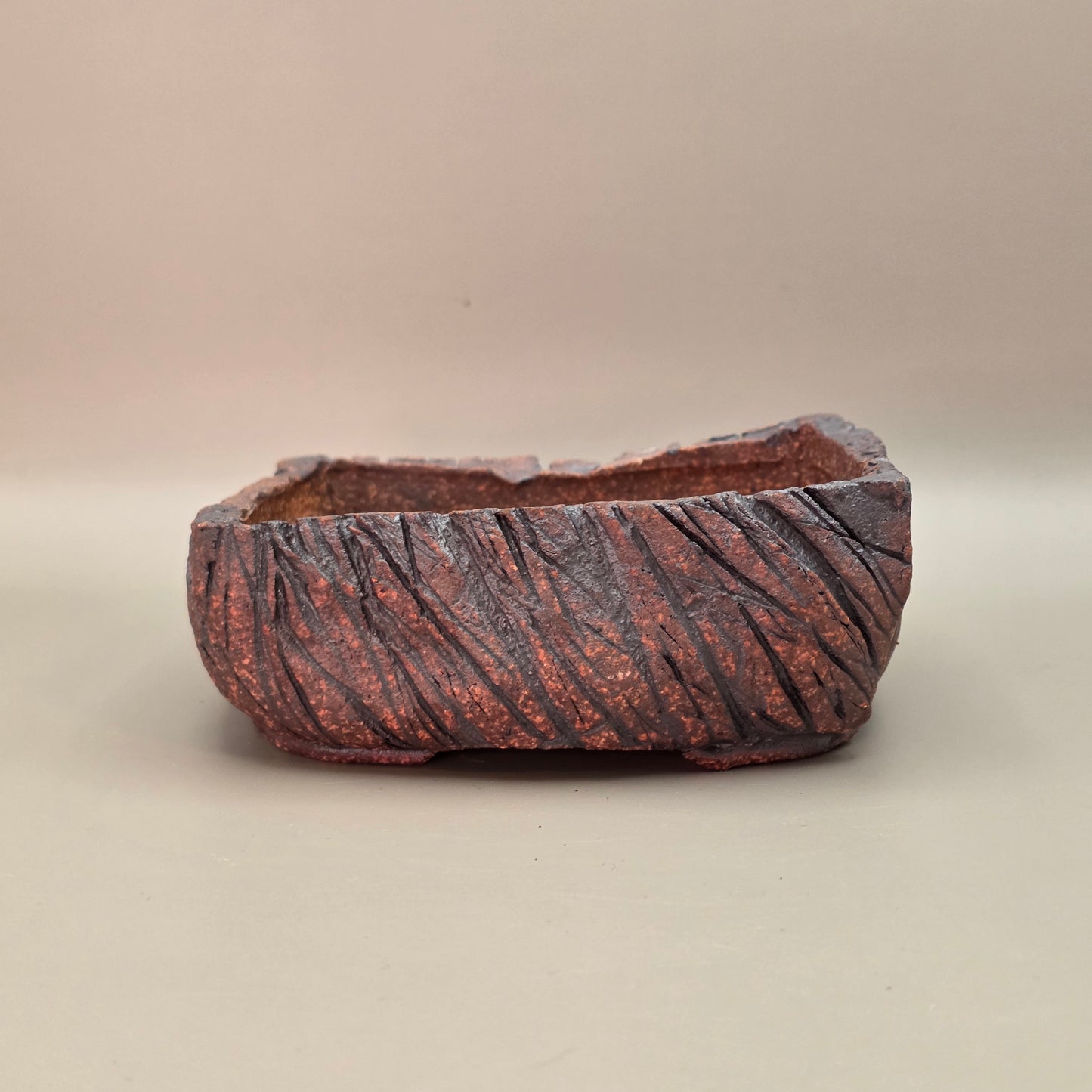 Handmade Ceramic Bonsai Pot #45 by Rough Cut Pottery