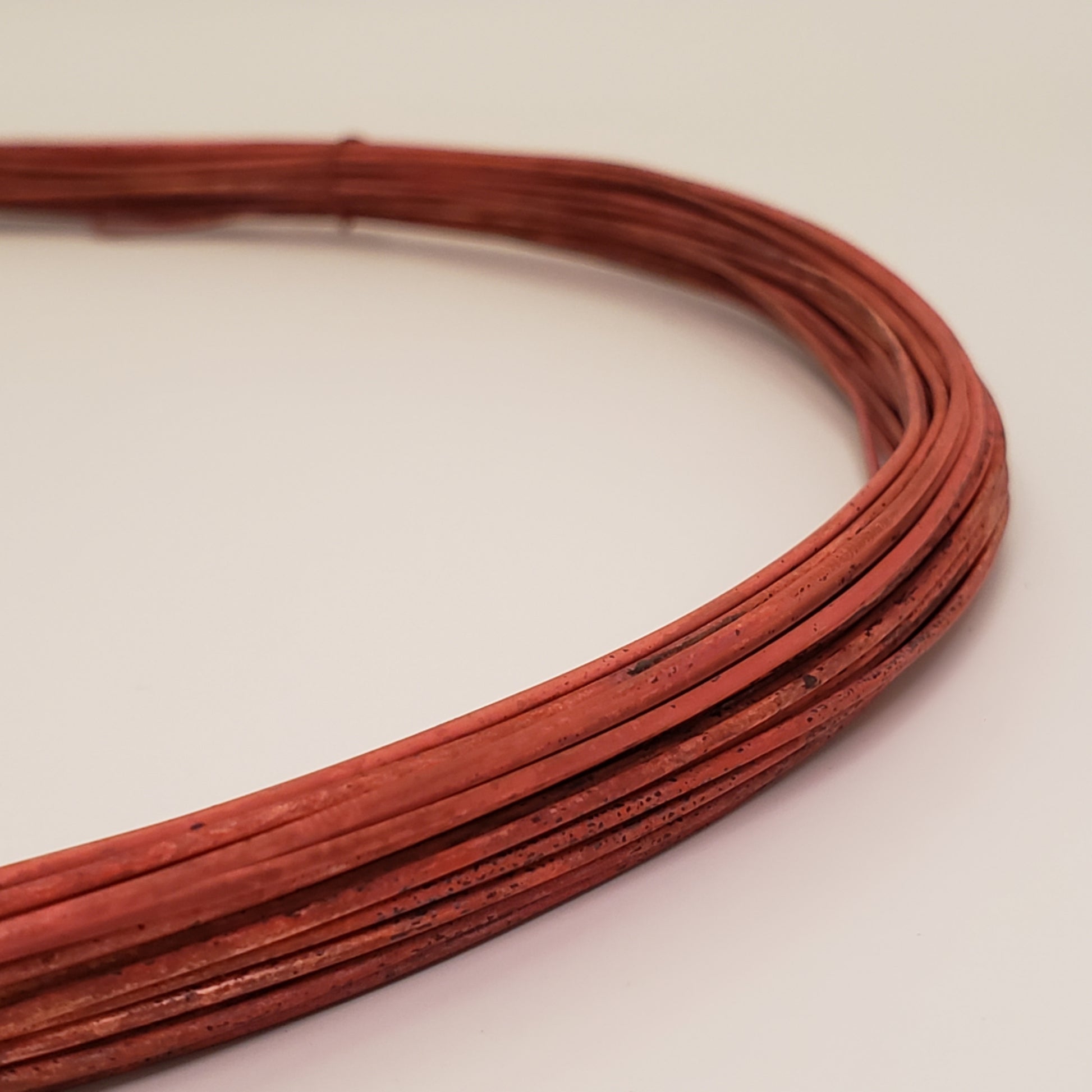 Annealed copper bonsai wire 16 gauge front view