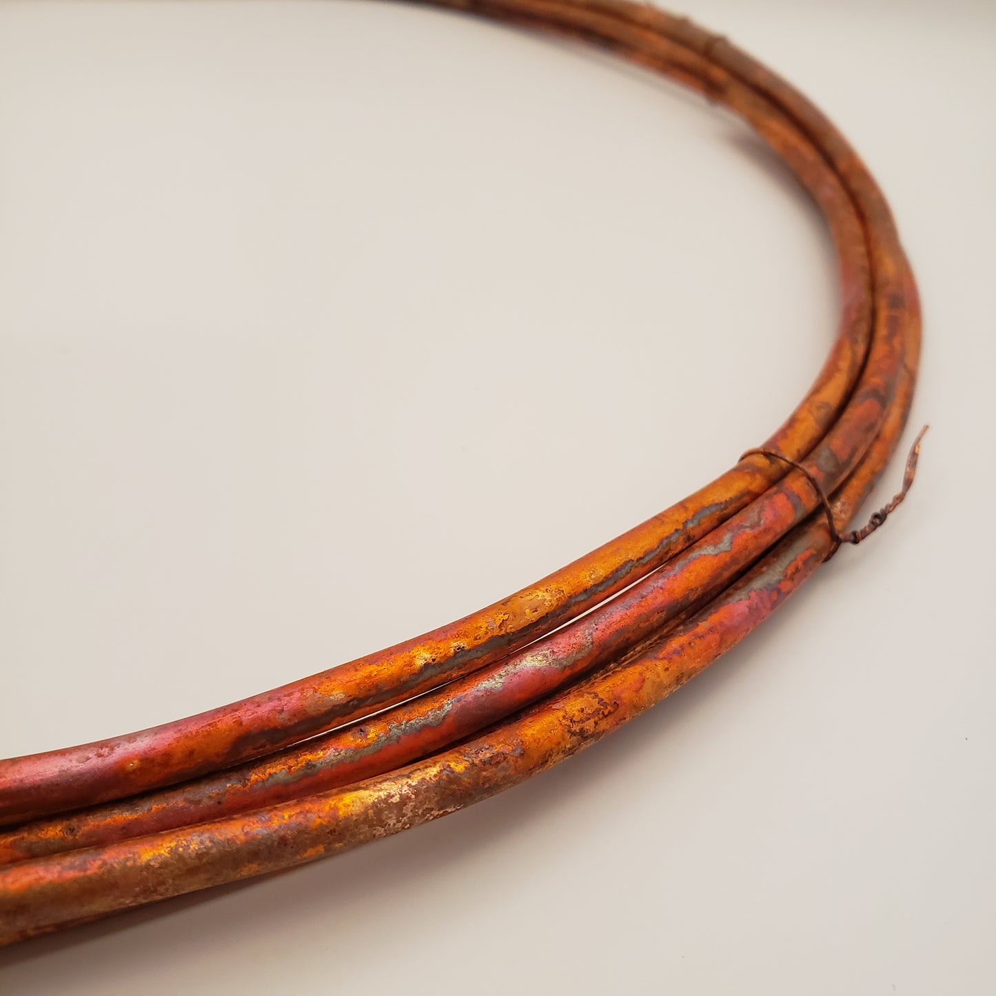 a spool of annealed copper bonsai wire in 4 gauge front view