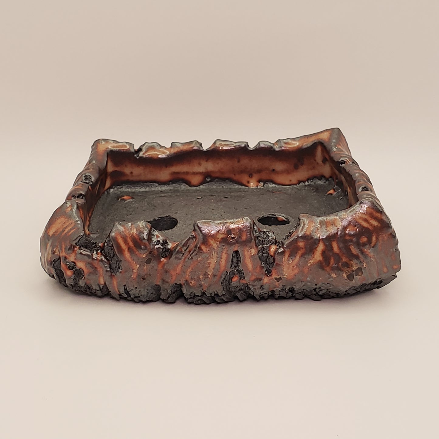 Maceta de bonsái de cerámica hecha a mano nº 5 de Rough Cut Pottery