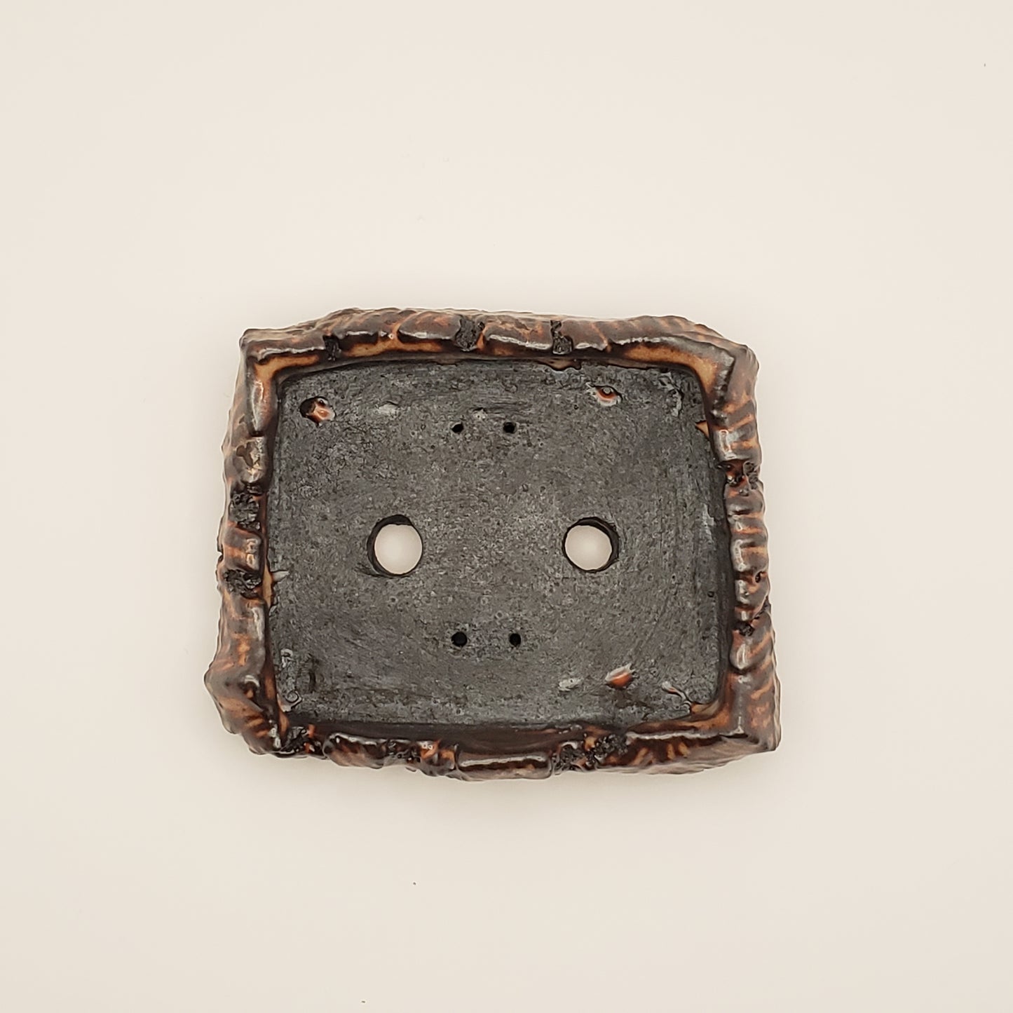 Maceta de bonsái de cerámica hecha a mano nº 5 de Rough Cut Pottery